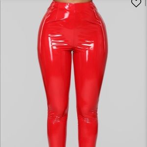 Fashion Nova Pants - Red latex pants Fashion Nova Pants - Red latex pants